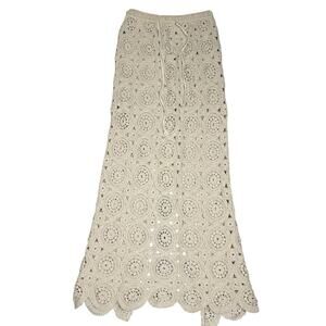 Solitaire Womens Size M Crochet Maxi Skirt